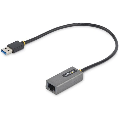 Adaptador USB 3.0 a Ethernet Gigabit de 10/100/1000 para Portátiles - con Cable Incorporado de 30cm