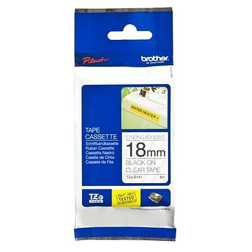 Cinta Brother P-touch TZES141 para etiquetas - Transferencia térmica - Negro, Transparente 1