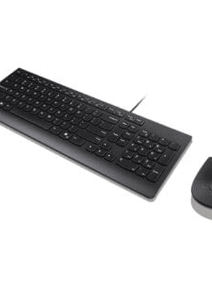 Teclado y Mouse Lenovo Essential - Español (América Latina) - USB Tipo A Membrana Cable Teclado - Keyboard/Keypad Negro - USB Tipo A Cable Mouse - Óptico