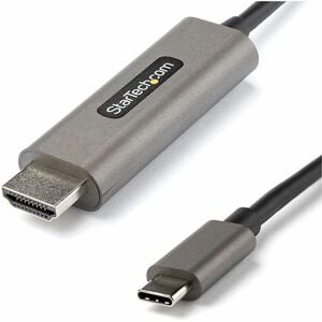 Cable 1m USB C a HDMI 4K de 60Hz con HDR10 - Adaptador de Vídeo USB Tipo C a HDMI 2.0b Ultra HD 4K - Convertidor USBC a HDMI HDR para Monitor o Pantalla 1