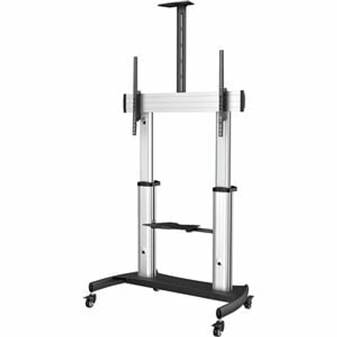 Soporte Móvil de TV - Carrito de TV de Servicio Pesado para Pantallas de 60 a 100 Pulgadas - 100kg - Soporte Universal Rodante de Piso con Altura Ajustable - con Ruedas