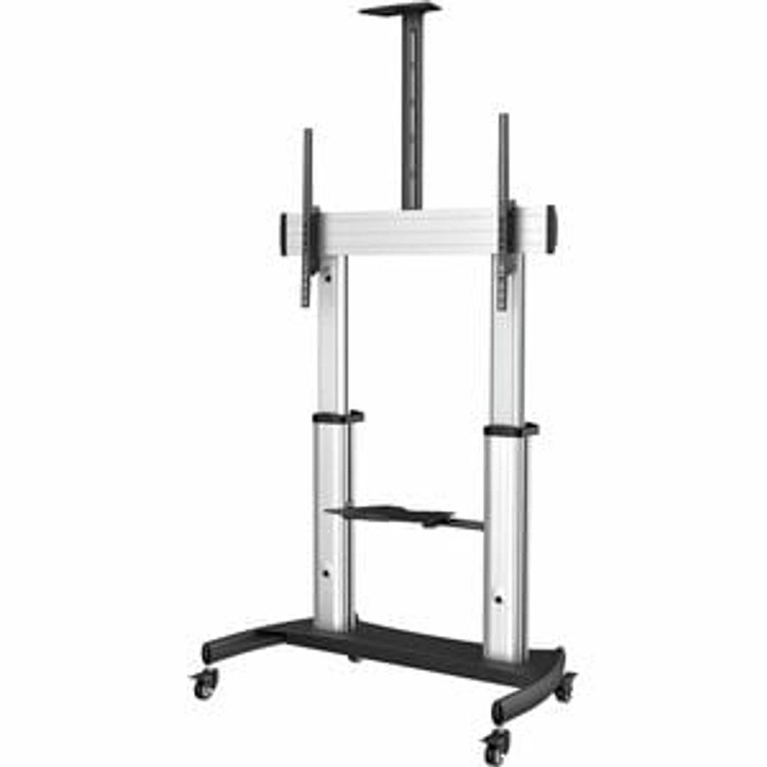 Soporte Móvil de TV - Carrito de TV de Servicio Pesado para Pantallas de 60 a 100 Pulgadas - 100kg - Soporte Universal Rodante de Piso con Altura Ajustable - con Ruedas 1