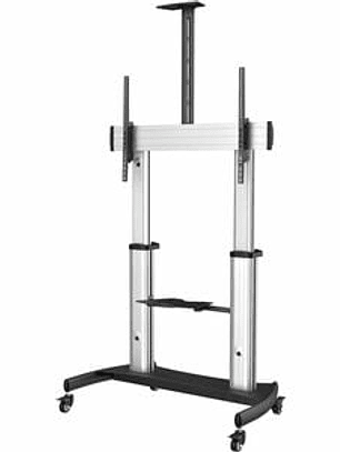 Soporte Móvil de TV - Carrito de TV de Servicio Pesado para Pantallas de 60 a 100 Pulgadas - 100kg - Soporte Universal Rodante de Piso con Altura Ajustable - con Ruedas