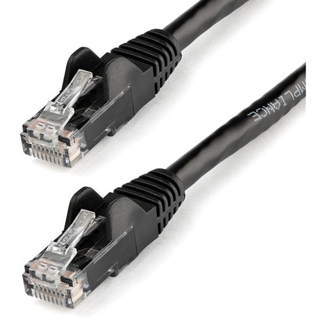 Cable de Red Ethernet Snagless Sin Enganches Cat 6 Cat6 Gigabit 3m - Negro - Cable for Dispositivo de red - 6Gbit/s - Cable de conexión 1