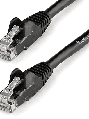 Cable de Red Ethernet Snagless Sin Enganches Cat 6 Cat6 Gigabit 3m - Negro - Cable for Dispositivo de red - 6Gbit/s - Cable de conexión