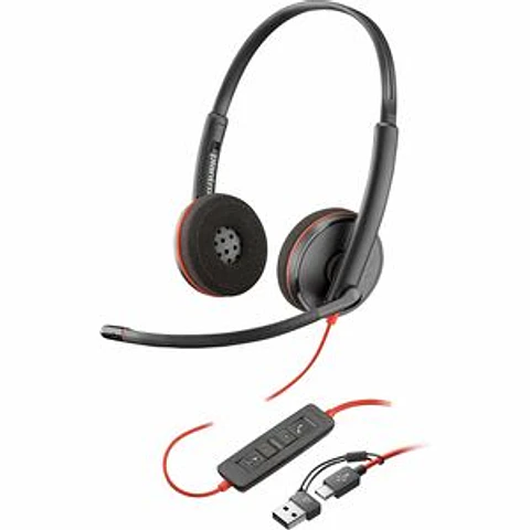 Auricular estereo USB-C Poly Blackwire 3220