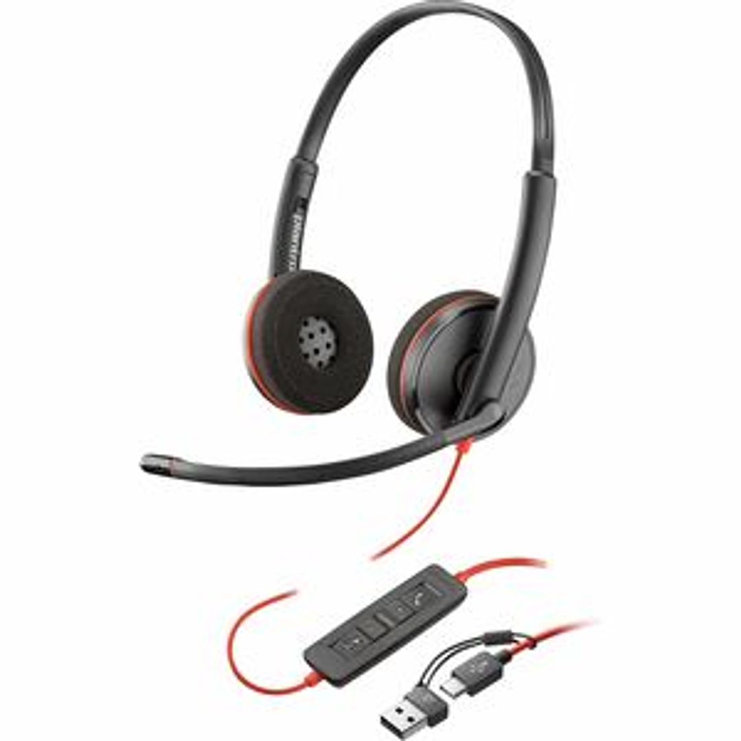 Auricular estereo USB-C Poly Blackwire 3220 1