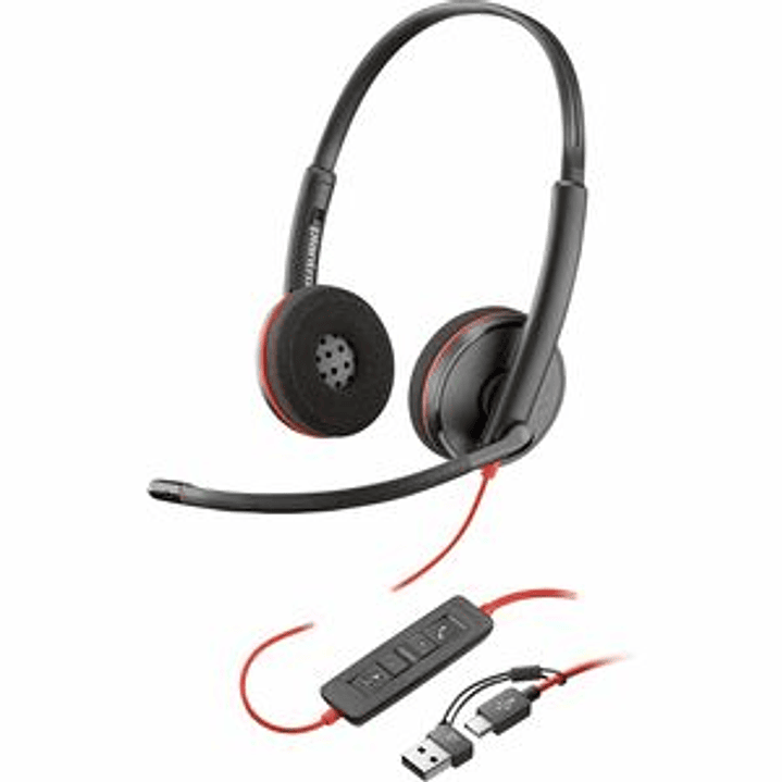 Auricular estereo USB-C Poly Blackwire 3220 1