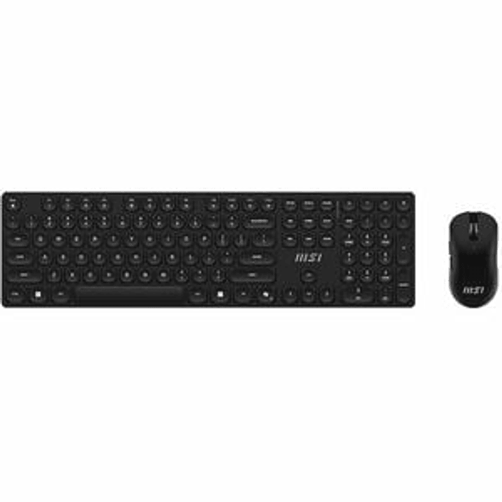 Teclado y Mouse MSI FORGE K210 - Inglés (EEUU) - USB 2.0 RF 2.40GHz Teclado - Keyboard/Keypad Color Negro - USB 2.0 Inalámbrico RF Mouse 1