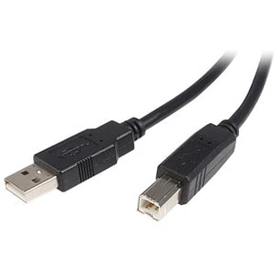 Cable USB de 2m para Impresora - USB A Macho a USB B Macho - Adaptador Negro - Cable for Impresora, Escáner, Disco Duro, Dispositivo periférico