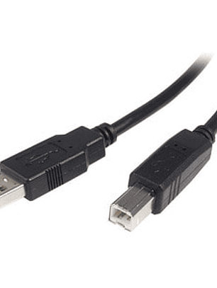 Cable USB de 2m para Impresora - USB A Macho a USB B Macho - Adaptador Negro - Cable for Impresora, Escáner, Disco Duro, Dispositivo periférico