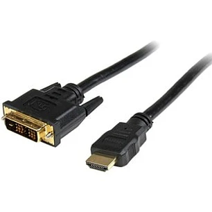 Cable HDMI a DVI 1m - DVI-D Macho - HDMI Macho - Adaptador - Negro - Cable for Dispositivo de Vídeo, TV, Proyector, Monitor, TV LCD, Plasma, HDTV