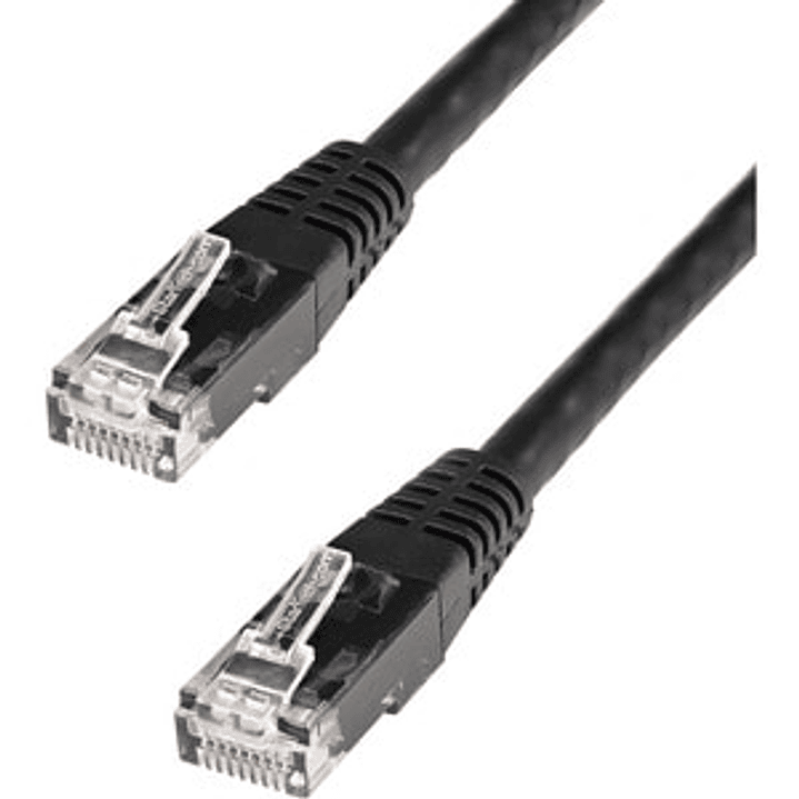 Cable 1,8m de Red at6 UTP RJ45 ETL Negro C6PATCH6BK  1