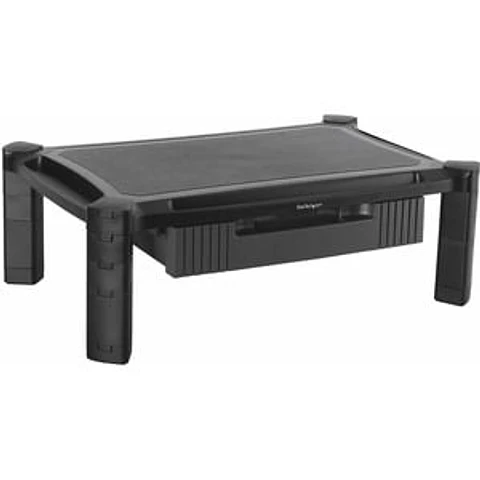 Base con Cajón para Monitor - de Altura Ajustable con Columnas Apilables - con Soporte para Pantallas hasta 32 Pulgadas - Hasta 81.3cm (32") para pantalla plana