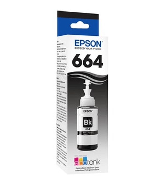 Botella de Tinta Epson T664120-AL Negra 