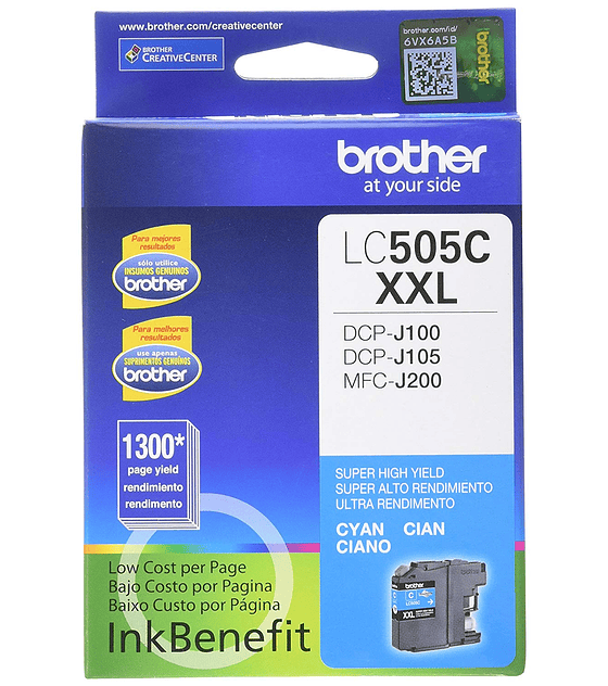 Cartucho de tinta Brother cyan DCP-J100 /J105 /J200 LC505C