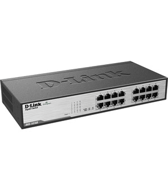 Switch Gigabit D-Link de 16 puertos 10/100/1000Base-T DGS-1016D