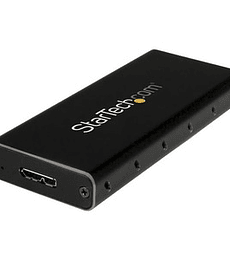 Gabinete Cofre Adaptador StarTech M.2 NGFF a USB 3.1 Carcasa Protectora - Conversor NGFF a USB-C 	