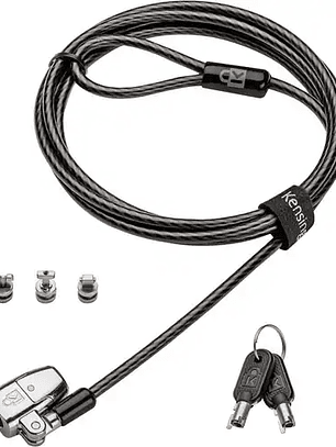 Cable de Bloqueo Kensington ClickSafe 2.0 Para Portátil - 1.80m Cable - Cierre con llave - Acero al carbono, Plástico - Para Portátil