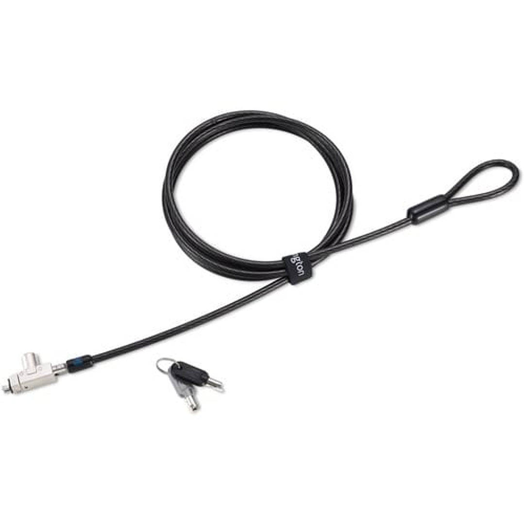 Cable de Bloqueo Kensington Slim Para Portátil - 1.80m Cable - Cierre con llave - Acero al carbono - Para Portátil 1
