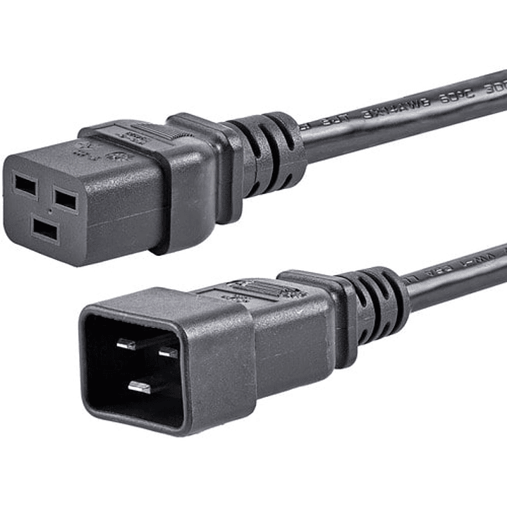 Cable de 1.8m C19 a C20 de servicio pesado de 2.5mm² para alimentación de Computadores - Para Servidor, Computador 1