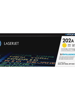 Cartucho de tóner HP 202A Estándar Rendimiento Láser Amarillo Original