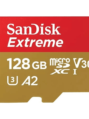 MicroSDXC WD Extreme - 128GB - V30 - 190MB/s Leer - 90MB/s Escribir