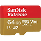 MicroSDXC SanDisk Extreme - 64GB - V30 - 170MB/s Leer - 80MB/s Escribir - Miniatura 1