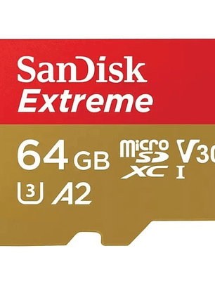 MicroSDXC SanDisk Extreme - 64GB - V30 - 170MB/s Leer - 80MB/s Escribir