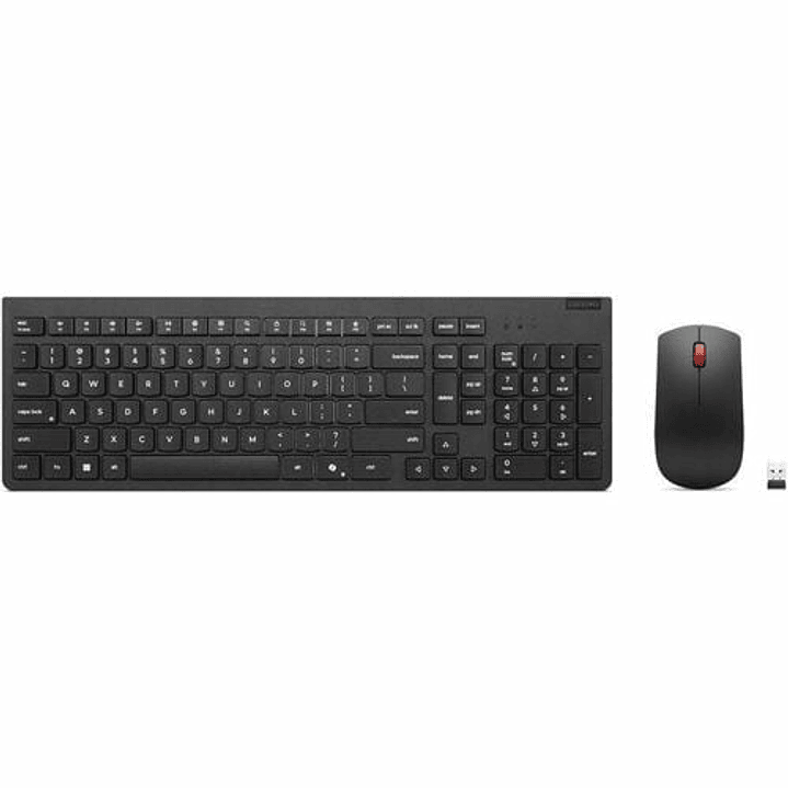 Teclado y mouse Lenovo Essential - Español (América Latina) - USB Tipo A Inalámbrico RF 2.40GHz Negro - USB Tipo A Inalámbrico RF Mouse 1