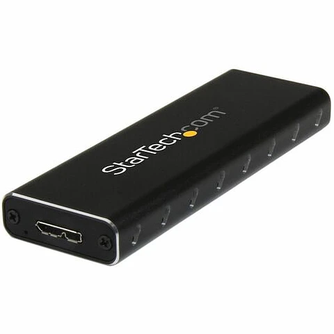 Adaptador SSD M.2 a USB 3.0 UASP con Carcasa Protectora - Conversor NGFF de Unidad SSD - 1 x SSD admitido - 1 x Bahía Total - Aluminio