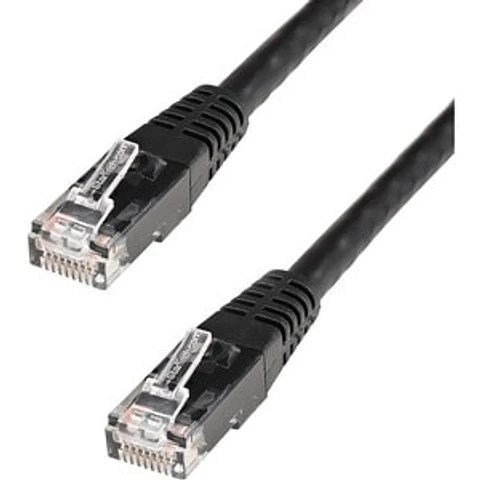 Cable 1.8m de Red at6 UTP RJ45 ETL Negro C6PATCH6BK 