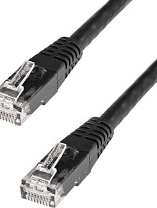 Cable 1.8m de Red at6 UTP RJ45 ETL Negro C6PATCH6BK 