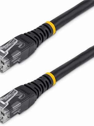 Cable de 3m Negro de Red Gigabit Cat6 Ethernet RJ45 UTP Moldeado - Certificado ETL - Cable for Dispositivo de red - 10Gbit/s - Cable de conexión