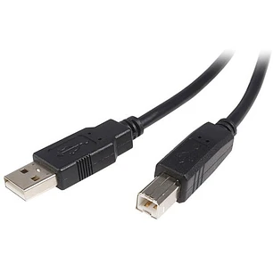 Cable USB de 3m para Impresora - 1x USB A Macho - 1x USB B Macho - Adaptador Negro - Cable for Impresora, Escáner, Disco Duro