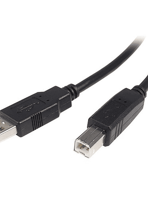 Cable USB de 3m para Impresora - 1x USB A Macho - 1x USB B Macho - Adaptador Negro - Cable for Impresora, Escáner, Disco Duro