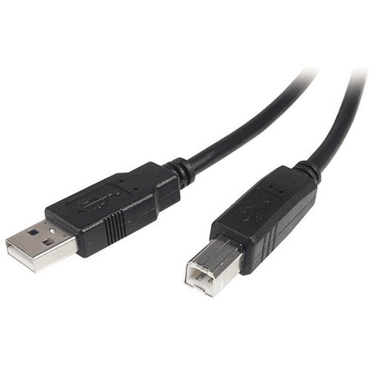 Cable USB de 3m para Impresora - 1x USB A Macho - 1x USB B Macho - Adaptador Negro - Cable for Impresora, Escáner, Disco Duro 1