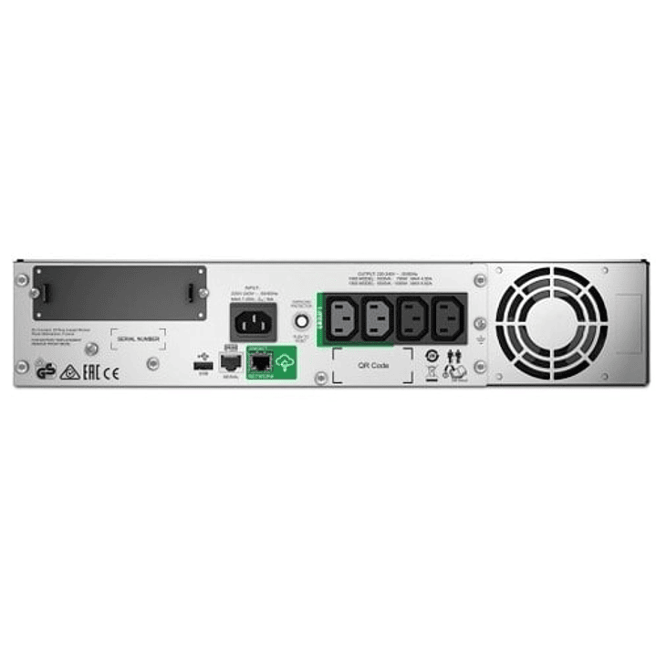 UPS de línea interactiva APC by Schneider Electric Smart-UPS - 1kVA/700W - 2U Montable en bastidor - 3Hora(s) Recharge - 8.70Minuto(s) Stand-by - 230 V AC 2