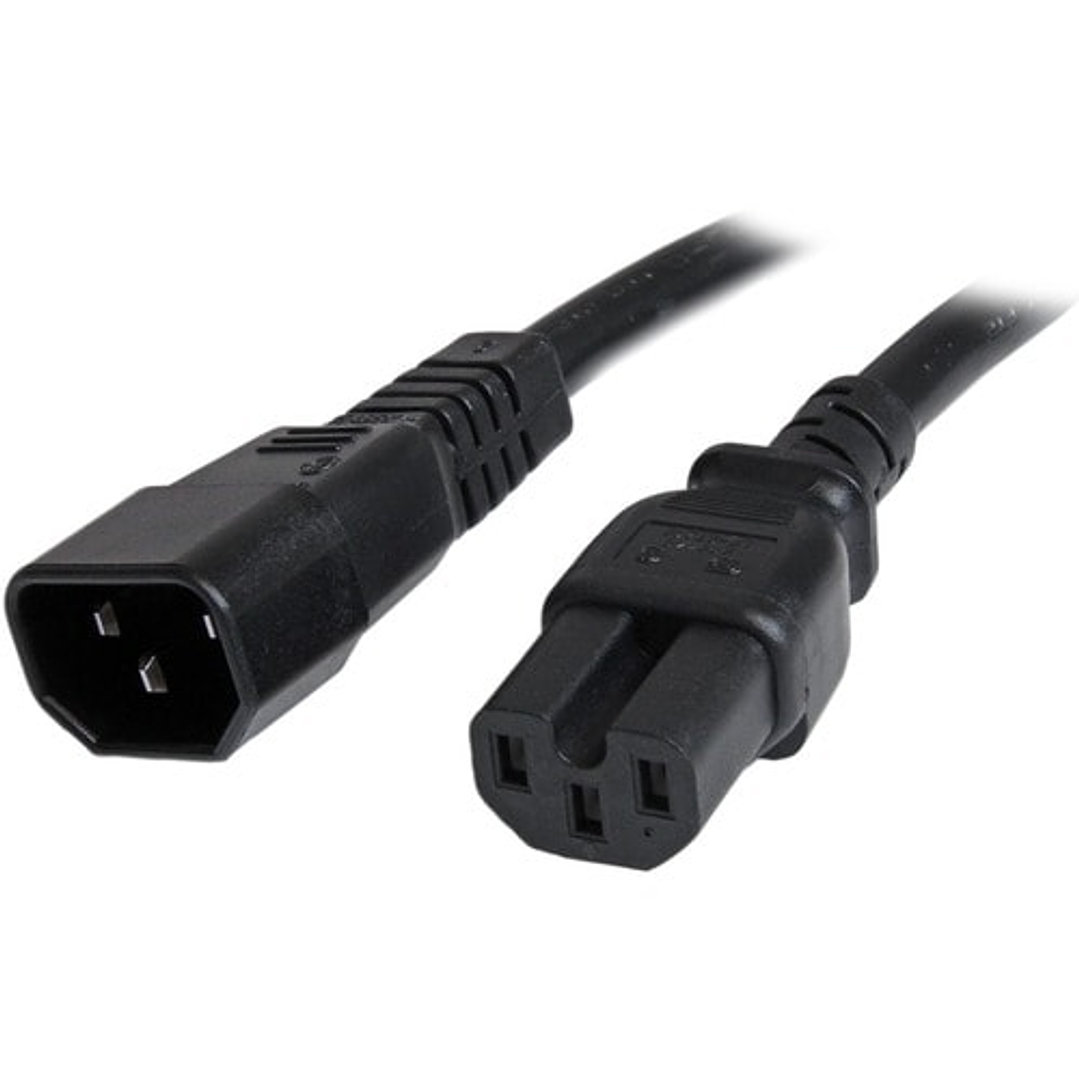 Cable 1.8m 14 AWG Adaptador Jumper Bridge IEC C14 a IEC C15 para Servidor UPS - Para Unidad de distribución eléctrica, Servidor, 1
