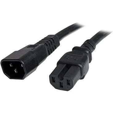 Cable 1.8m 14 AWG Adaptador Jumper Bridge IEC C14 a IEC C15 para Servidor UPS - Para Unidad de distribución eléctrica, Servidor, 1