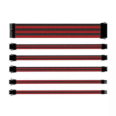 Cooler Master Cable de extensión - 30cm - Para Placa Base, Fuente de alimentación - ATX, CPU, CPU, PCI-E, PCI-E - Negro, Rojo