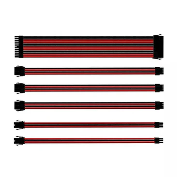 Cooler Master Cable de extensión - 30cm - Para Placa Base, Fuente de alimentación - ATX, CPU, CPU, PCI-E, PCI-E - Negro, Rojo 1