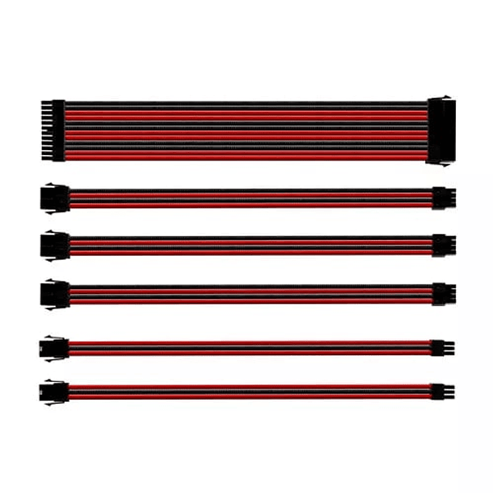 Cooler Master Cable de extensión - 30cm - Para Placa Base, Fuente de alimentación - ATX, CPU, CPU, PCI-E, PCI-E - Negro, Rojo 1