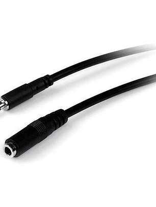Cable de 2m de Extensión Alargador de Auriculares Headset Mini-Jack 3,5mm 4 pines Macho a Hembra - Cable for Auricular, Auriculares, iPhone, Teléfono Móviles
