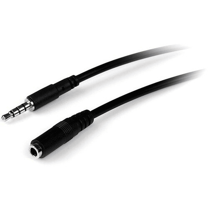 Cable de 2m de Extensión Alargador de Auriculares Headset Mini-Jack 3,5mm 4 pines Macho a Hembra - Cable for Auricular, Auriculares, iPhone, Teléfono Móviles 1
