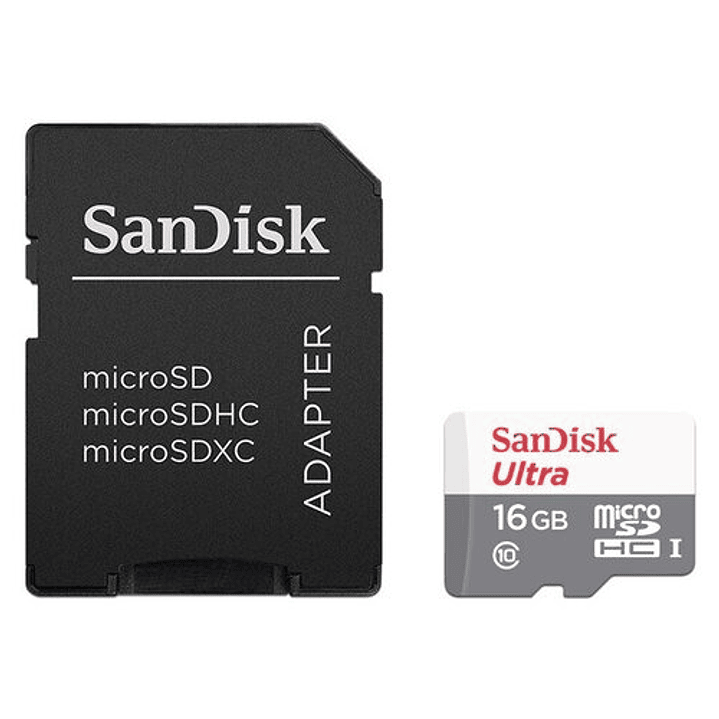 microSDHC SanDisk Ultra - 16GB - Class 10/UHS-I - 1 - 80MB/s Leer 1