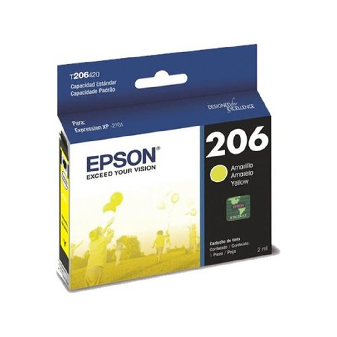 Tinta Epson T206 Inyección de tinta - Amarillo - Original - Inyección de tinta 1