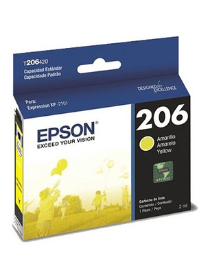Tinta Epson T206 Inyección de tinta - Amarillo - Original - Inyección de tinta