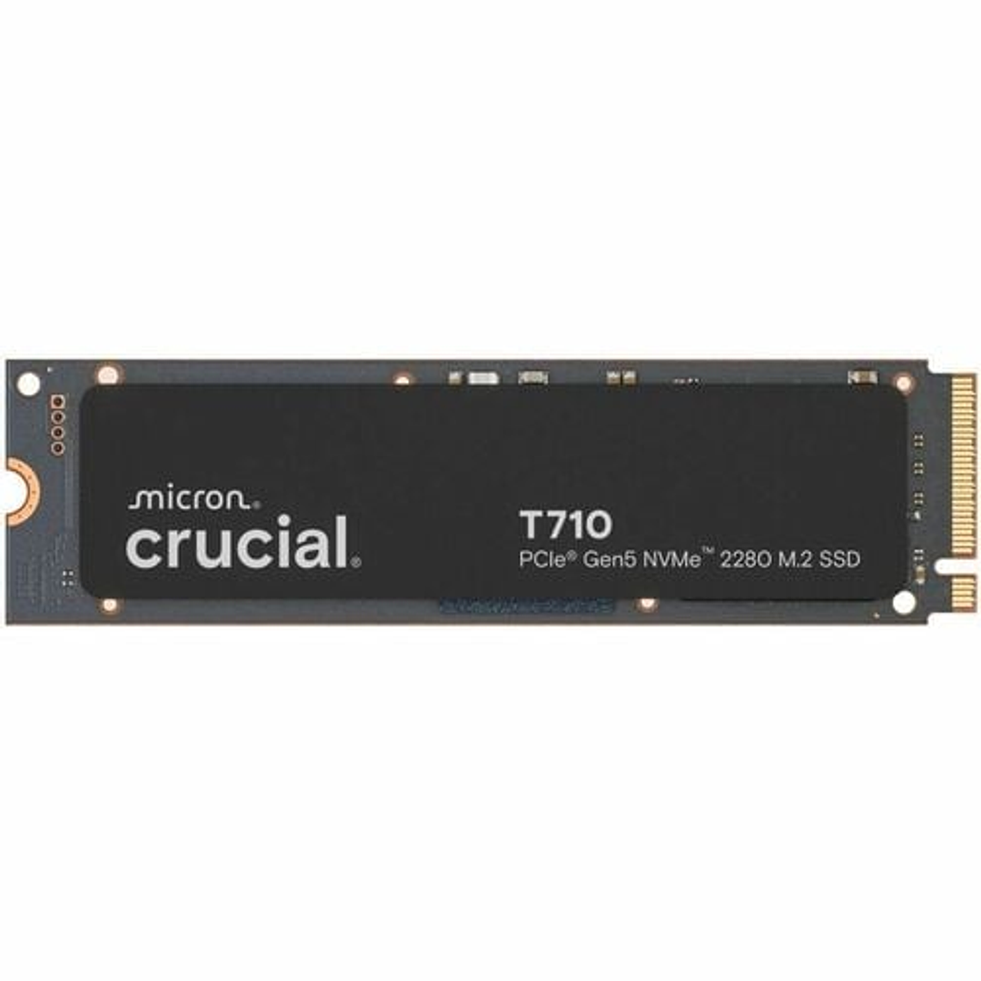 Unidad de estado sólido Crucial T710 - M.2 2280 Interno - 2TB - PCI Express NVMe (PCI Express NVMe 5.0 x4) - Consola de juegos Dispositivo compatible - 1200TB TBW - Al por menor 1