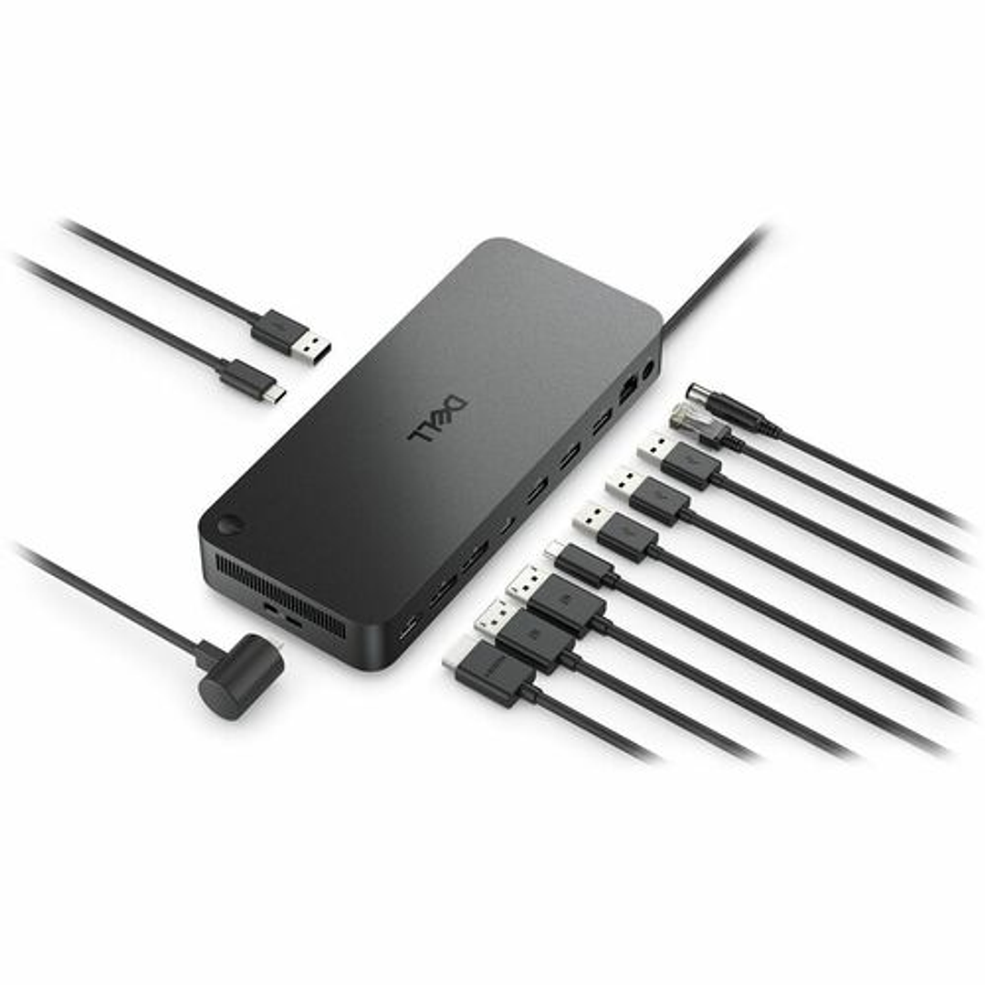 Docking Station Dell Pro WD25 USB Tipo C Base de conexión para Computadora de escritorio, Portátil - Capacidad de carga - 130W - 4 Pantallas compatibles - 5K @ 60Hz, 6K @ 3
